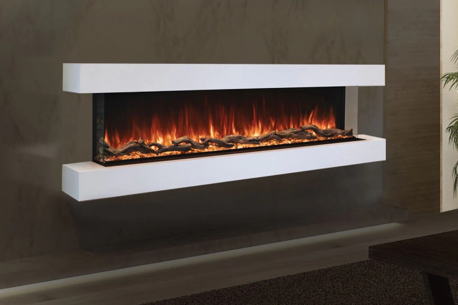 Modern Flames 56-inch Landscape Pro Multi Electric Fireplace with Wall Mount Cabinet 